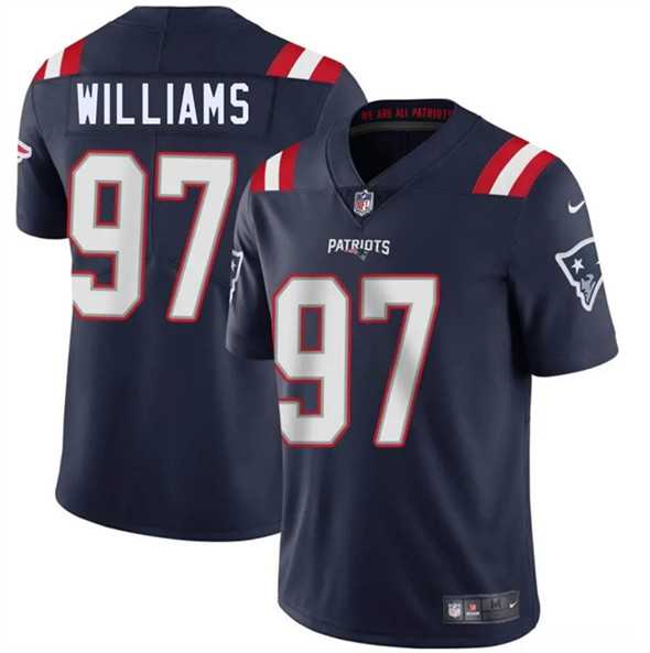 Men & Women & Youth New England Patriots #97 Milton Williams Navy 2025 Vapor Limited Stitched Jersey->new england patriots->NFL Jersey